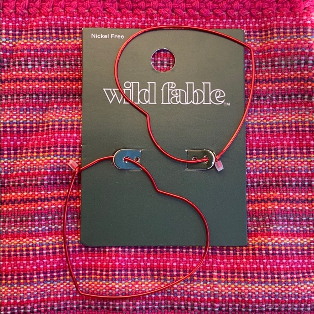 wild fable🎯  Red Heart ♥️ hoop earrings❣️❣️